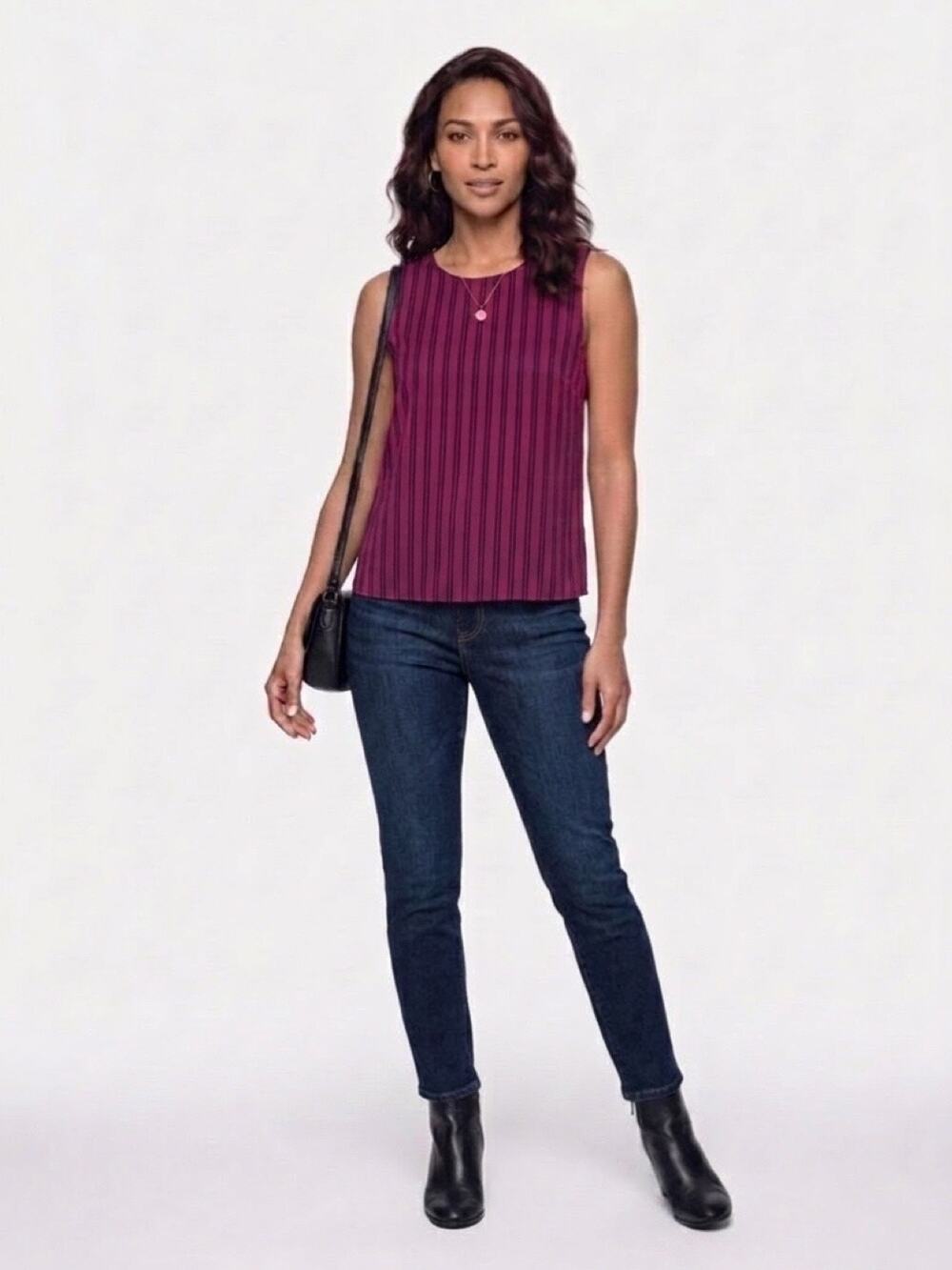 Banana Republic XS Raspberry Black Sheer Tank